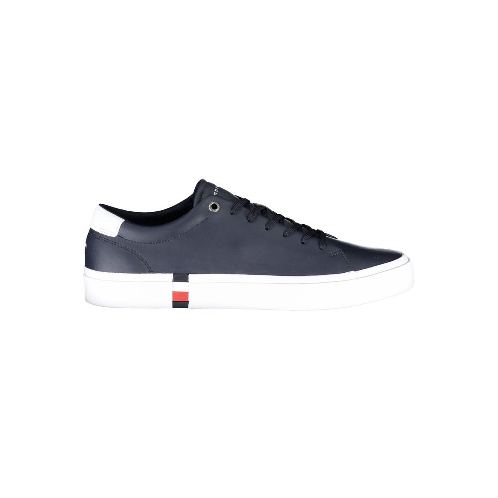 Zapatillas Tommy Hilfiger de cuero azul para hombre