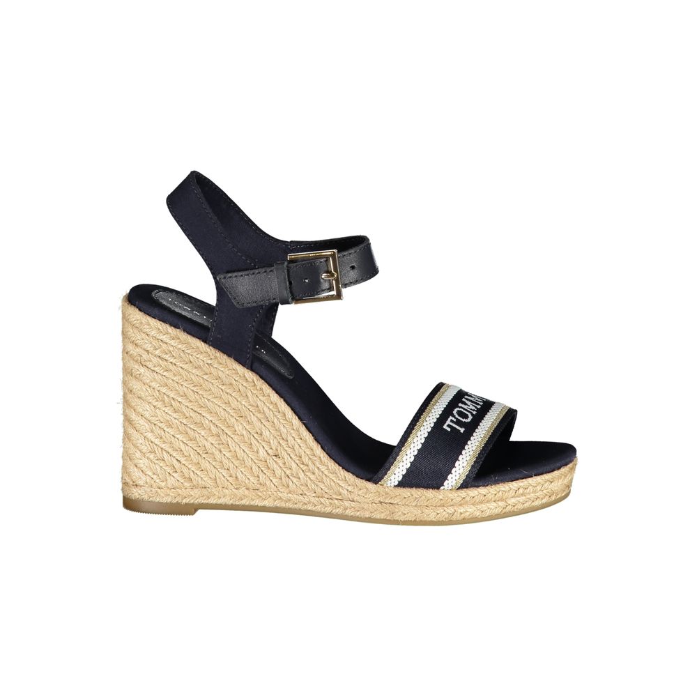 Sandalia de poliéster azul Tommy Hilfiger