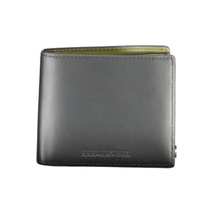 Cartera de cuero negra Tommy Hilfiger