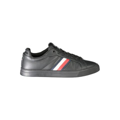 Zapatillas Tommy Hilfiger de cuero negro para hombre