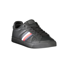 Zapatillas Tommy Hilfiger de cuero negro para hombre