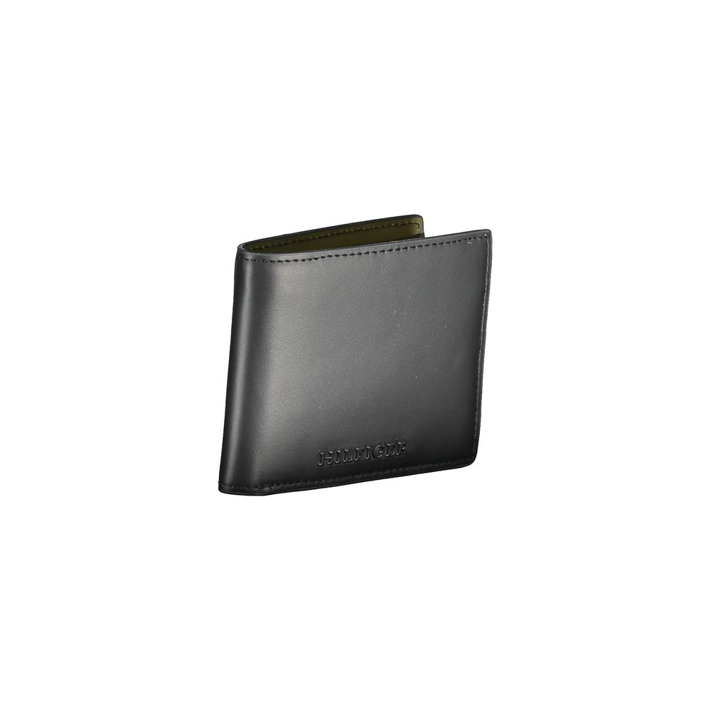 Cartera de cuero negra Tommy Hilfiger