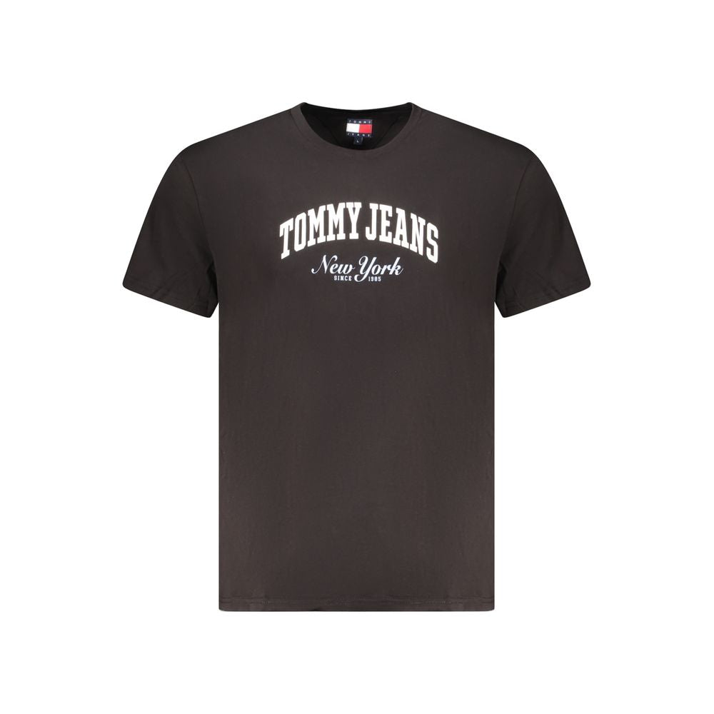 Camiseta negra de algodón Tommy Hilfiger para hombre