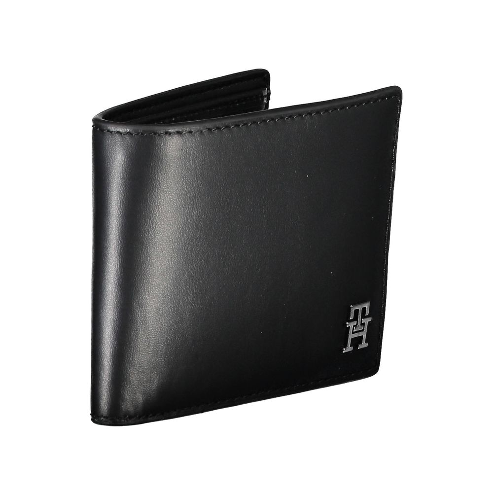 Cartera de cuero negra para hombre de Tommy Hilfiger