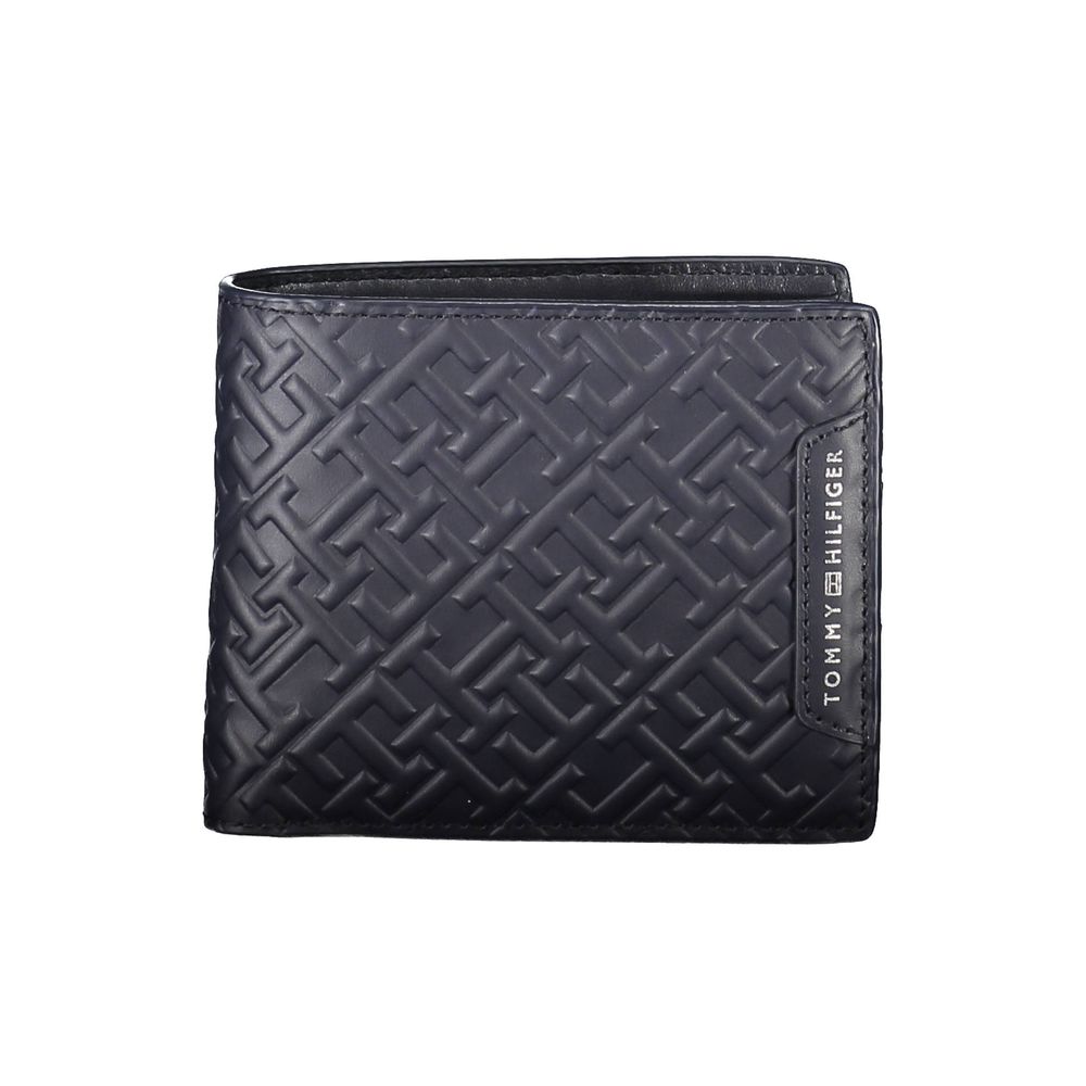 Cartera de cuero azul Tommy Hilfiger para hombre