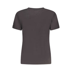 Camiseta negra de algodón para mujer de Tommy Hilfiger