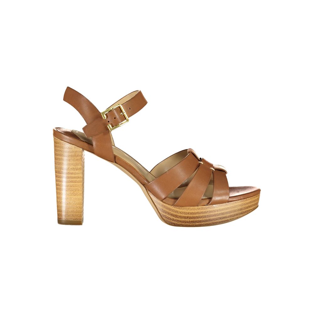 Sandalias de cuero marrón Ralph Lauren