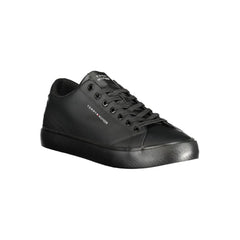 Zapatillas Tommy Hilfiger de cuero negro para hombre