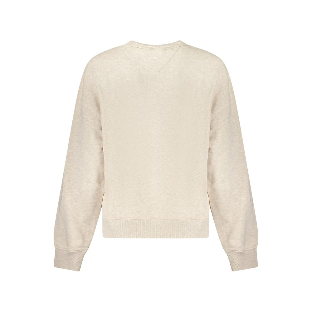 Suéter de algodón beige para mujer de Tommy Hilfiger