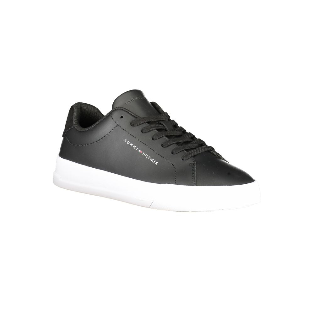 Zapatillas Tommy Hilfiger de cuero negro para hombre