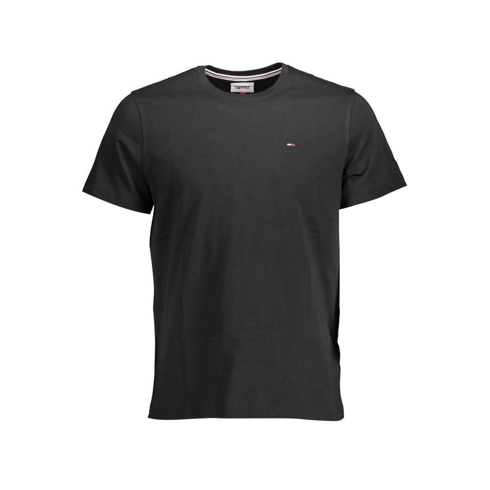 Camiseta negra de algodón orgánico para hombre de Tommy Hilfiger