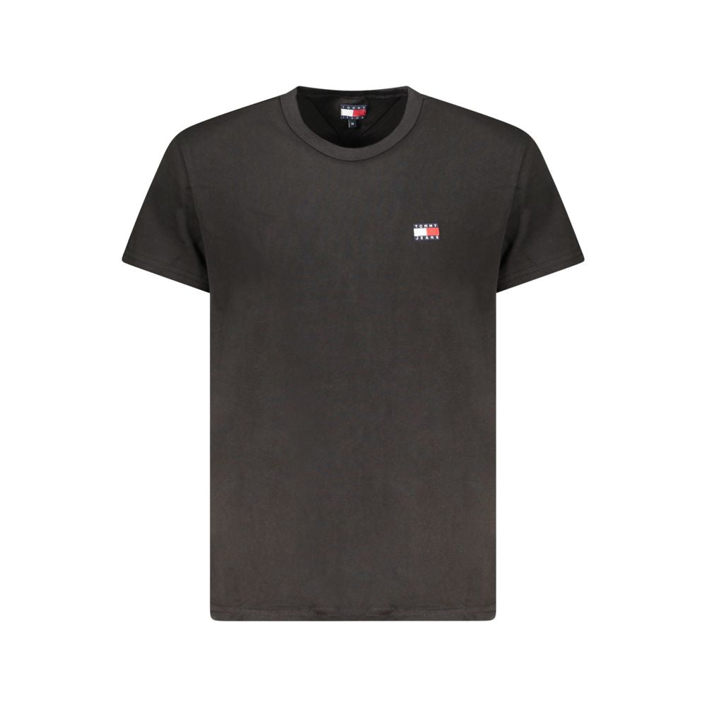 Camiseta negra de algodón Tommy Hilfiger para hombre
