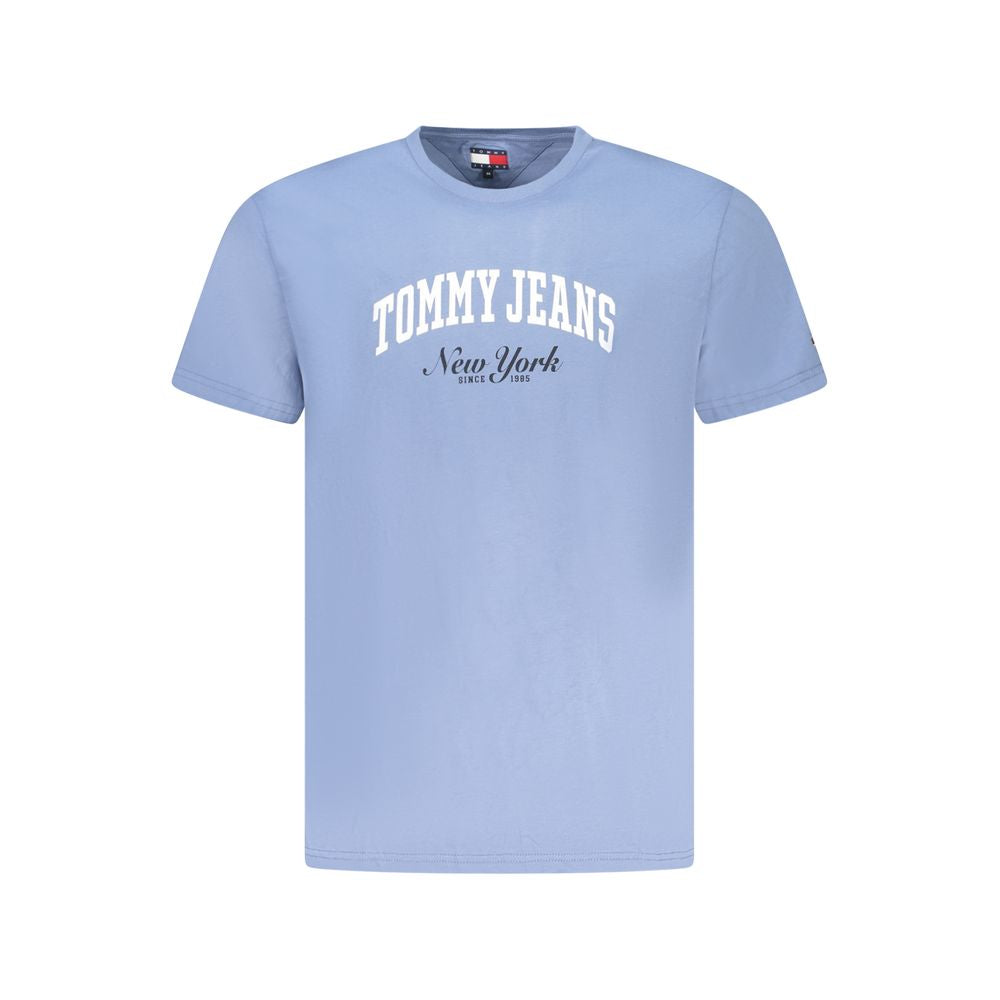 Camiseta azul de algodón Tommy Hilfiger para hombre