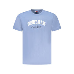 Camiseta azul de algodón Tommy Hilfiger para hombre