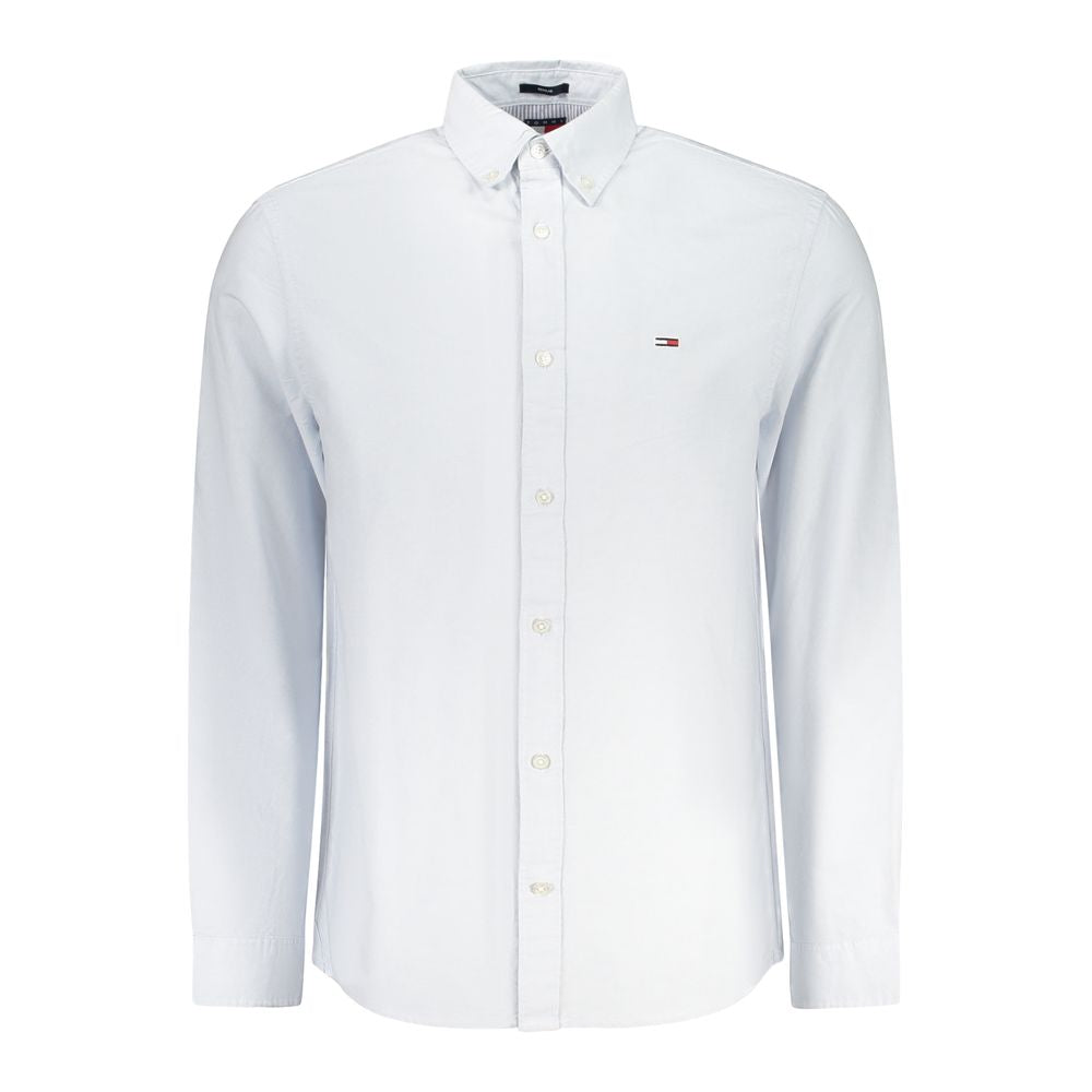 Camisa de algodón azul Tommy Hilfiger para hombre