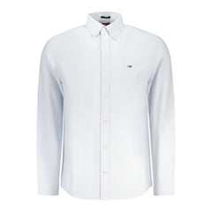 Camisa de algodón azul Tommy Hilfiger para hombre