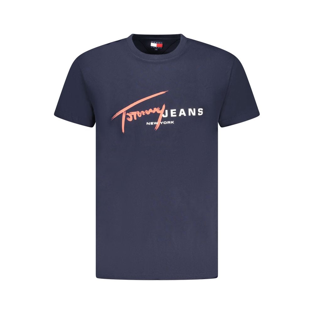 Camiseta azul de algodón Tommy Hilfiger para hombre
