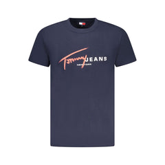 Camiseta azul de algodón Tommy Hilfiger para hombre