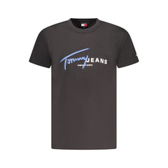 Camiseta negra de algodón para hombre de Tommy Hilfiger