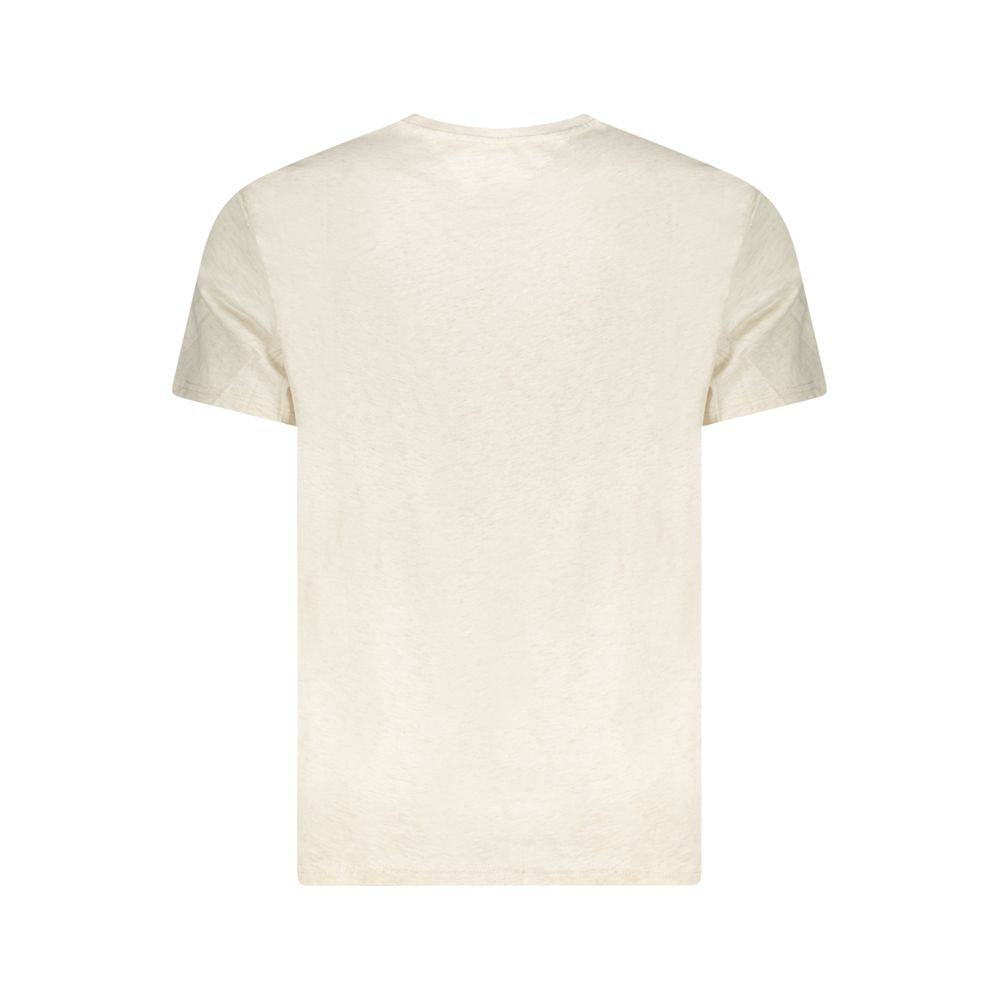 Camiseta de algodón beige para hombre de Tommy Hilfiger