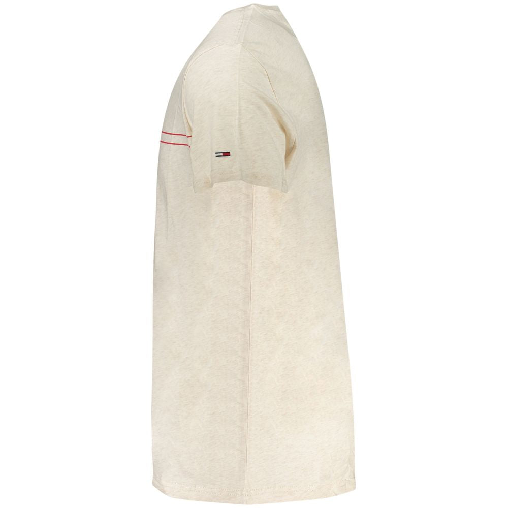 Camiseta de algodón beige para hombre de Tommy Hilfiger