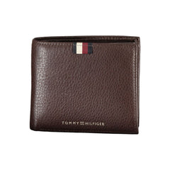 Cartera de cuero marrón de Tommy Hilfiger