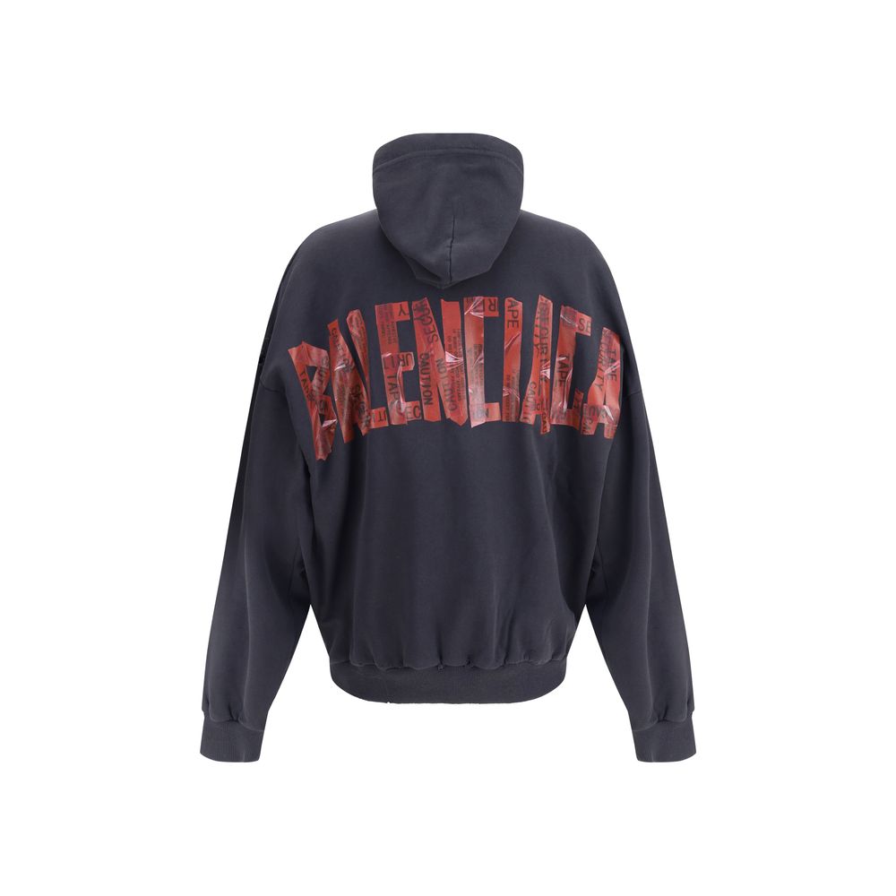 Sudadera con capucha y logotipo de Balenciaga