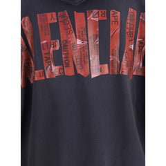 Sudadera con capucha y logotipo de Balenciaga