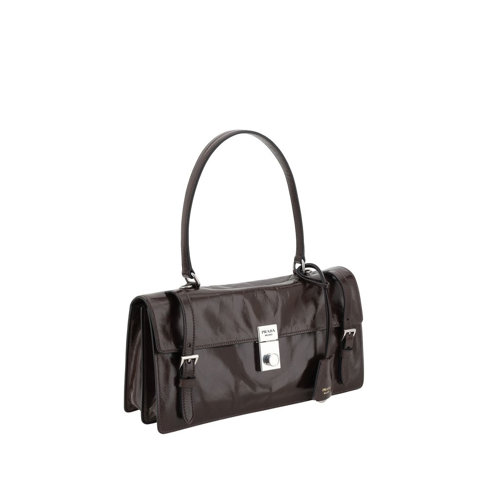 Bolso de hombro de cuero Prada