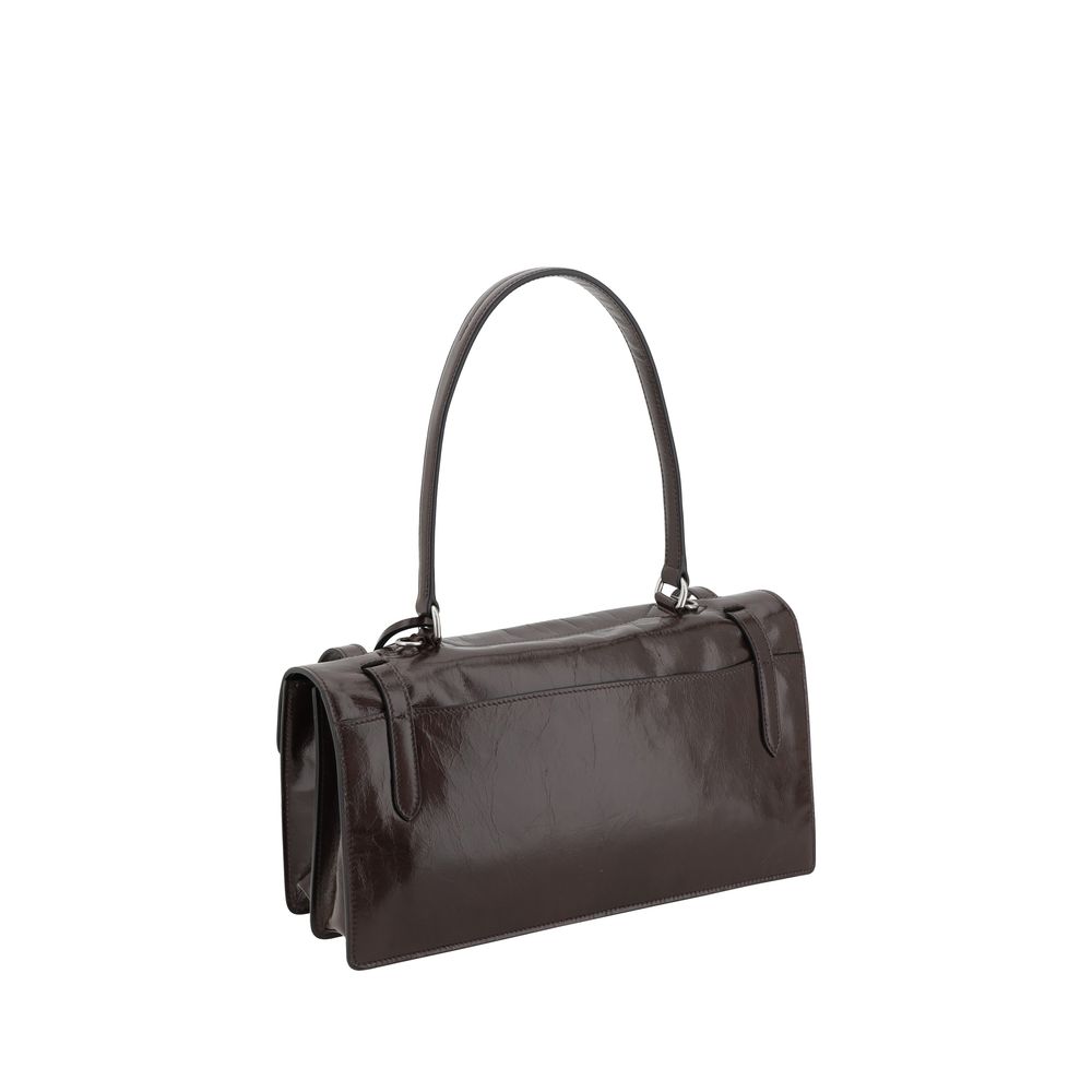Bolso de hombro de cuero Prada