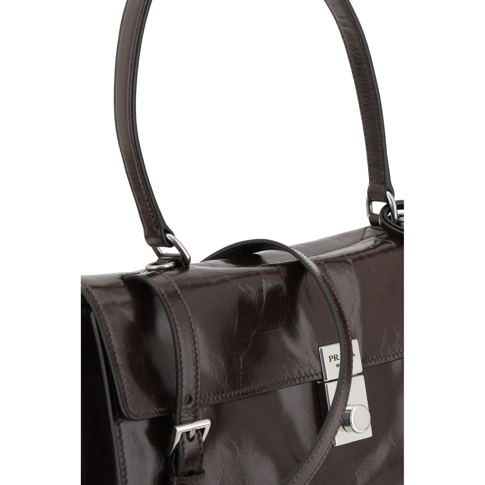 Bolso de hombro de cuero Prada