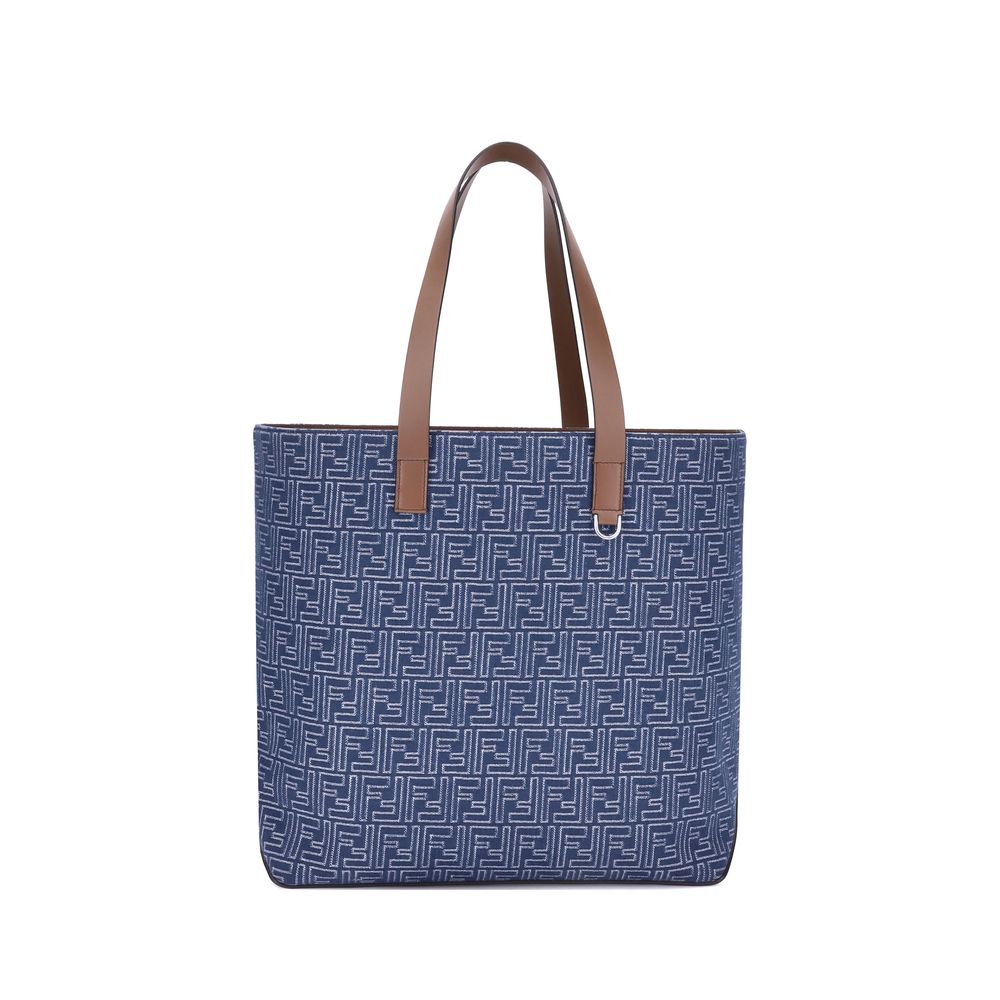 Bolso tote de mezclilla bordado de Fendi
