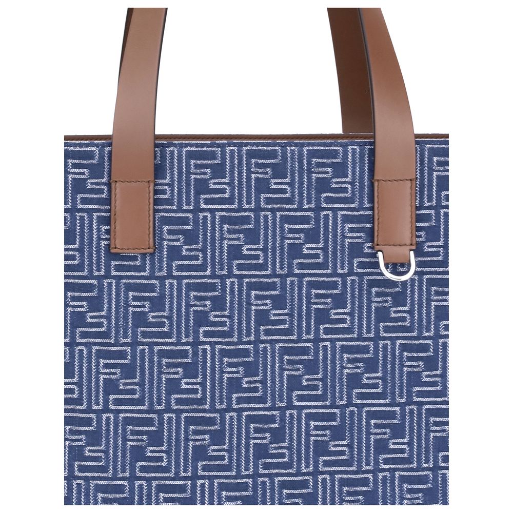 Bolso tote de mezclilla bordado de Fendi