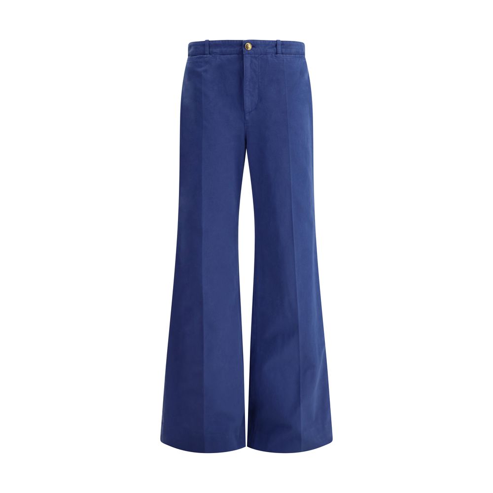 Pantalones acampanados de algodón Chloé