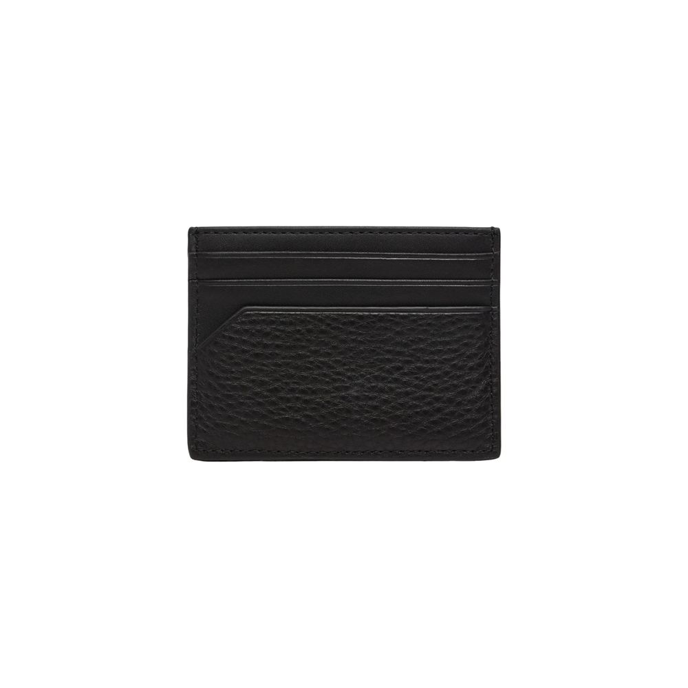 Cartera de cuero negra Tommy Hilfiger
