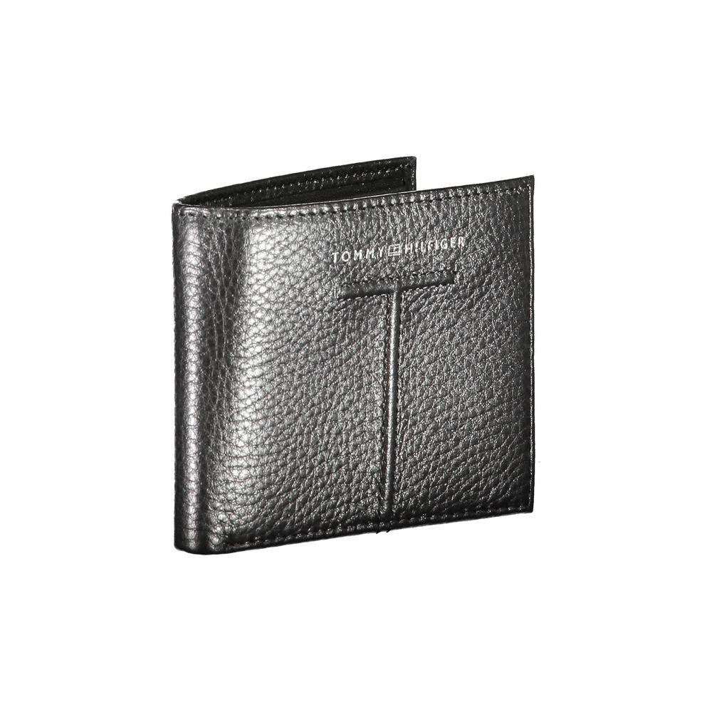 Cartera de cuero negra Tommy Hilfiger