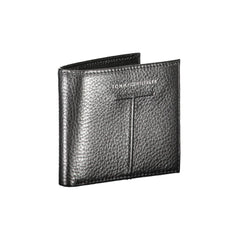 Cartera de cuero negra Tommy Hilfiger