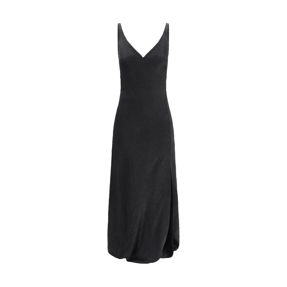 Vestido largo con acabado agrietado de Alexander McQueen