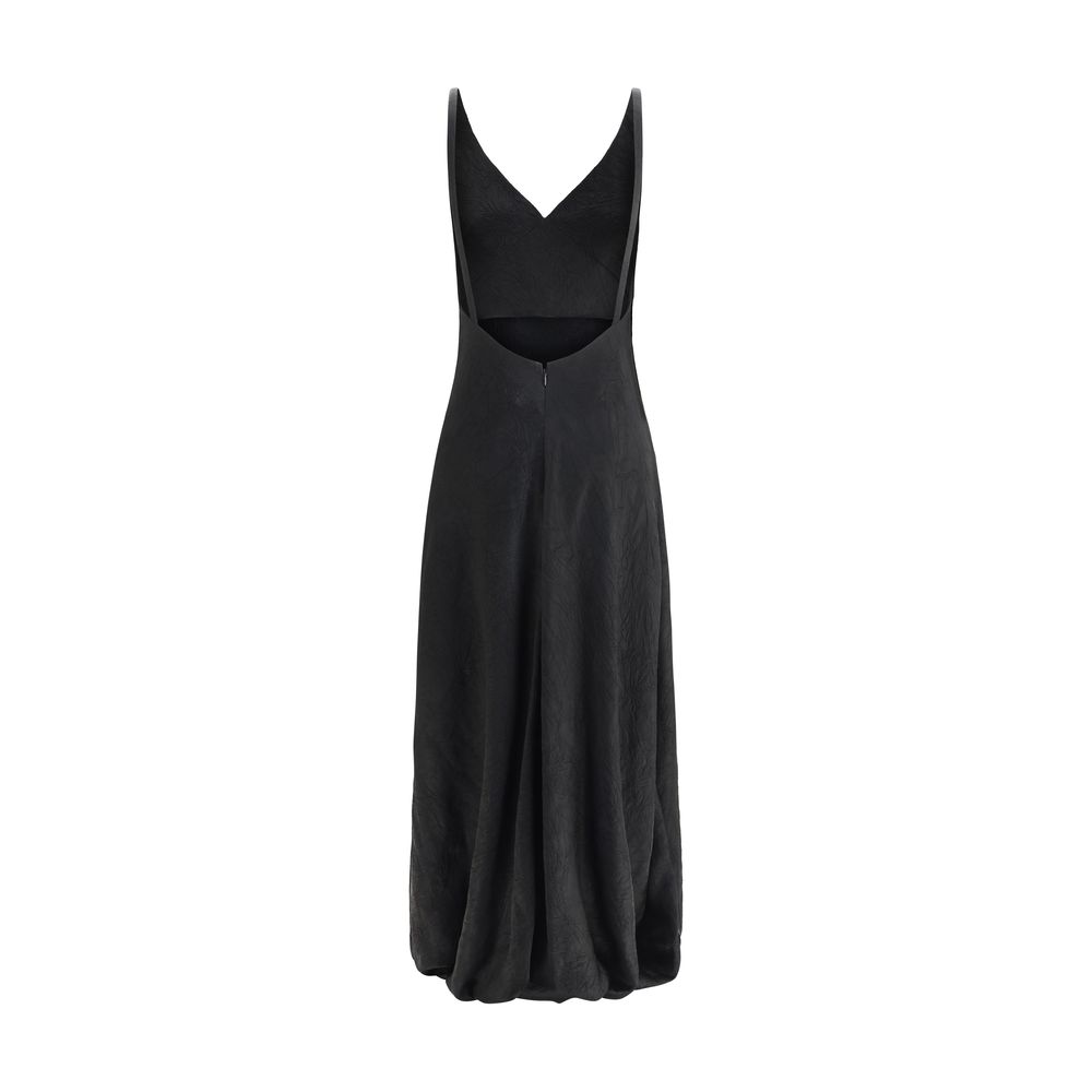 Vestido largo con acabado agrietado de Alexander McQueen
