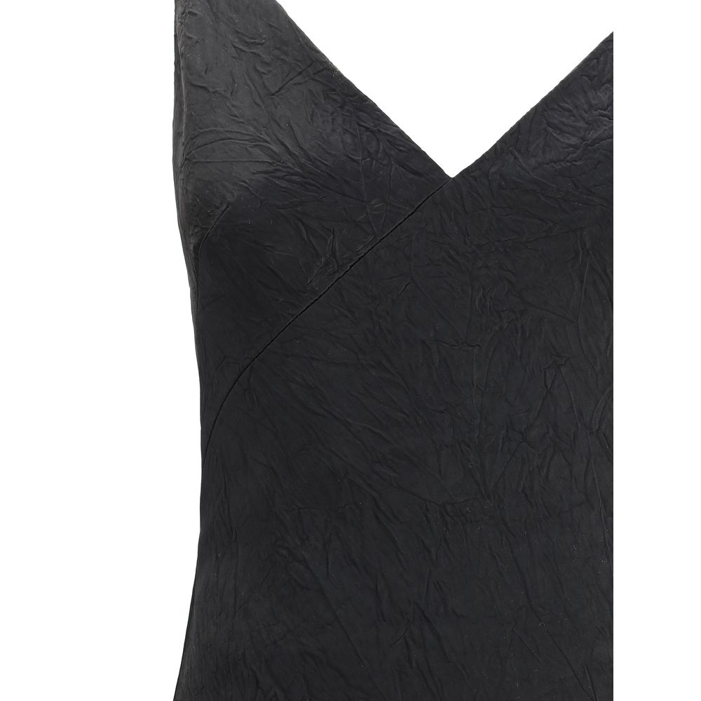 Vestido largo con acabado agrietado de Alexander McQueen