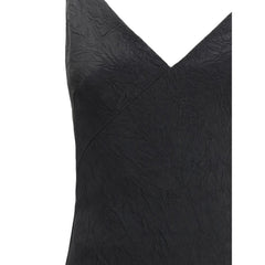 Vestido largo con acabado agrietado de Alexander McQueen