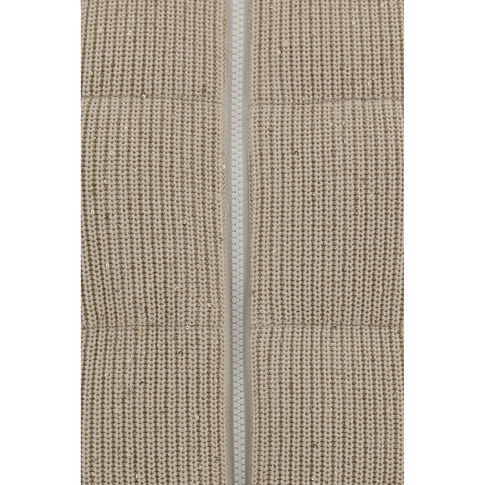 Brunello Cucinelli Chaleco De Plumas Con Capucha