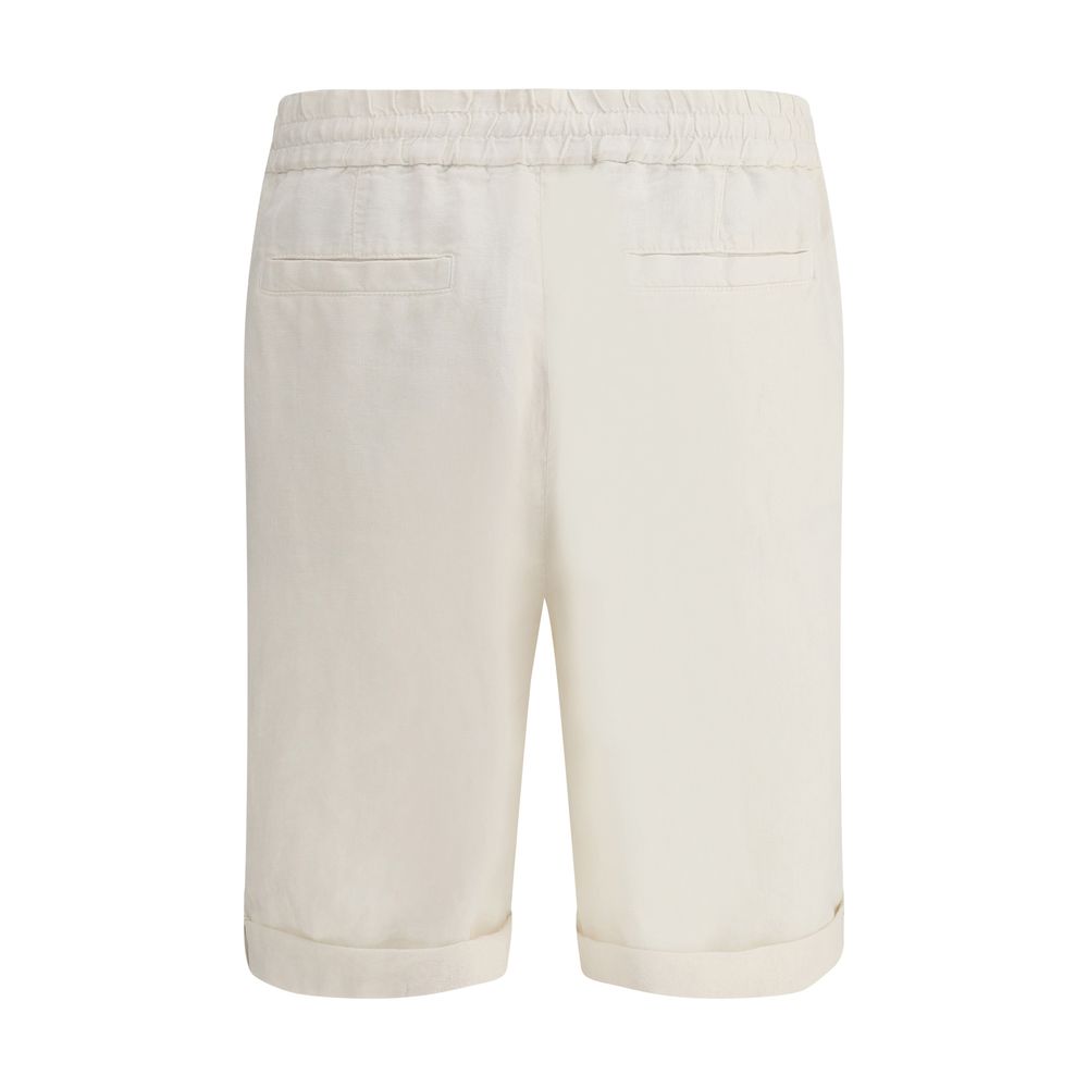 Pantalones cortos de lino teñido Brunello Cucinelli