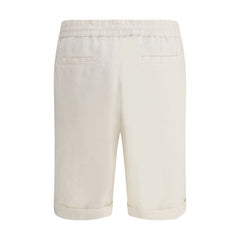 Pantalones cortos de lino teñido Brunello Cucinelli