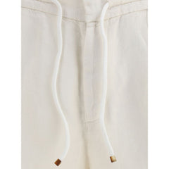 Pantalones cortos de lino teñido Brunello Cucinelli