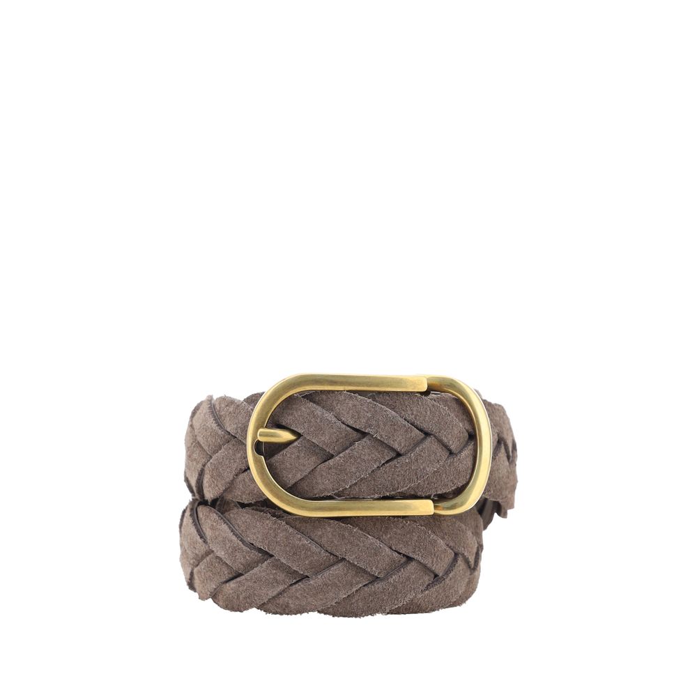 Cinturón de piel Brunello Cucinelli con diseño trenzado