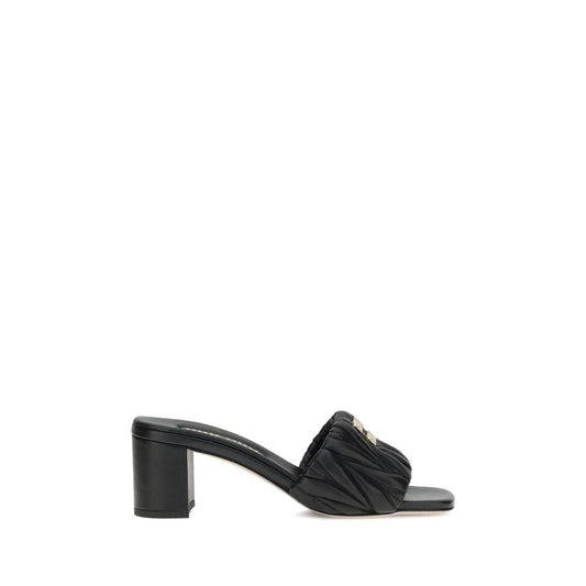 Sandalias con el logotipo de Miu Miu