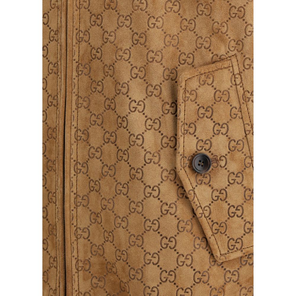 Chaqueta bomber de ante Gucci