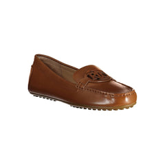 Zapatos planos de cuero marrón Ralph Lauren