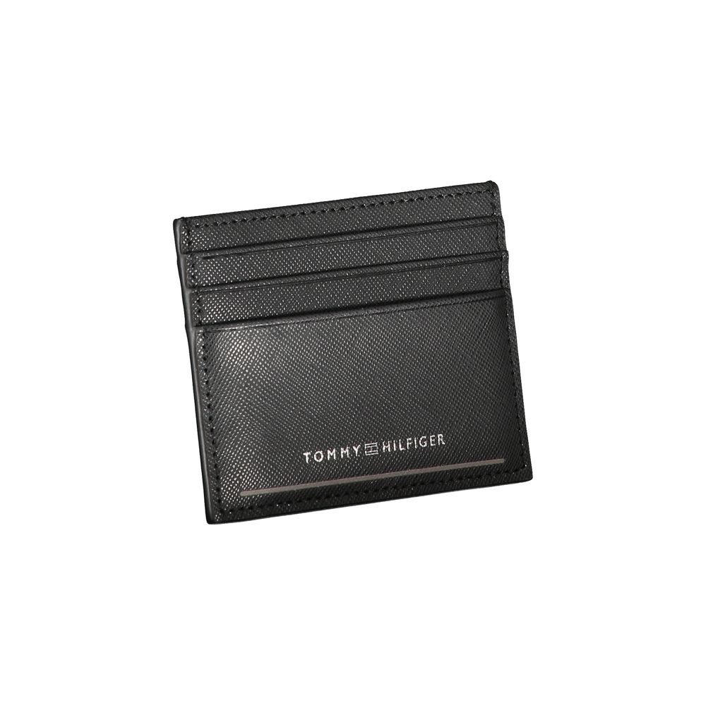 Cartera de cuero negra Tommy Hilfiger